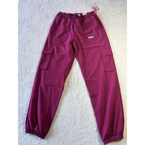 Justice Girl Active Parachute Pink Fushia Cargo Joggers Size XL 16/17 NWT Lined
